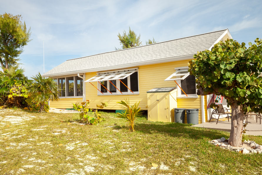 All three cottages feature Bahamian-style swing out windows providing fresh sea breezes throughout the cottage.